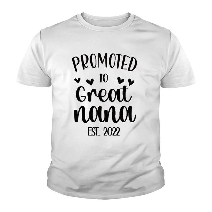 Womens Promoted To Great Nana Est 2022 New Great Nana Soon To Be Youth T-shirt