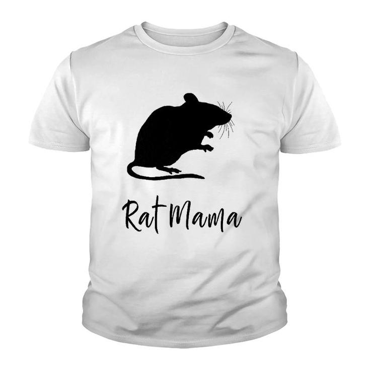 Womens Rat Mama Pet Rodent Mom Fur Mom Rat Lover Youth T-shirt