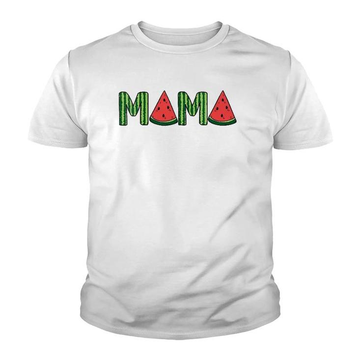 Womens Summer Vacation Mama Watermelon Gift Mothers Day Youth T-shirt