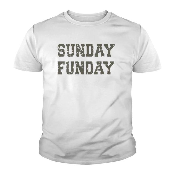 Womens Sunday Funday Design Sunday Funday Football Game Day  Youth T-shirt