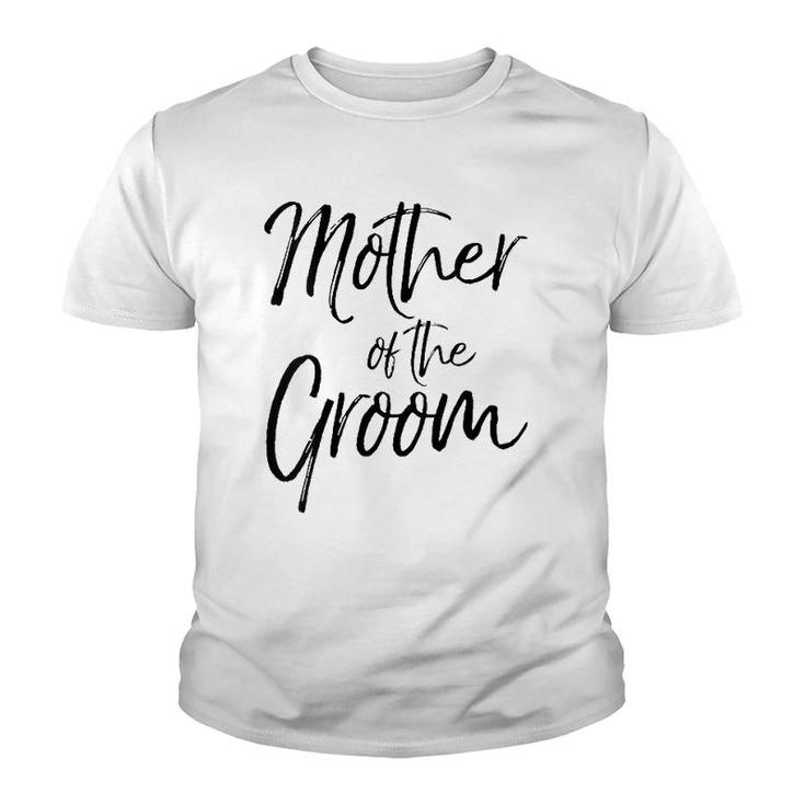 Womens Wedding Bridal Party Gifts For Mom Cute Mother Of The Groom V-Neck Youth T-shirt