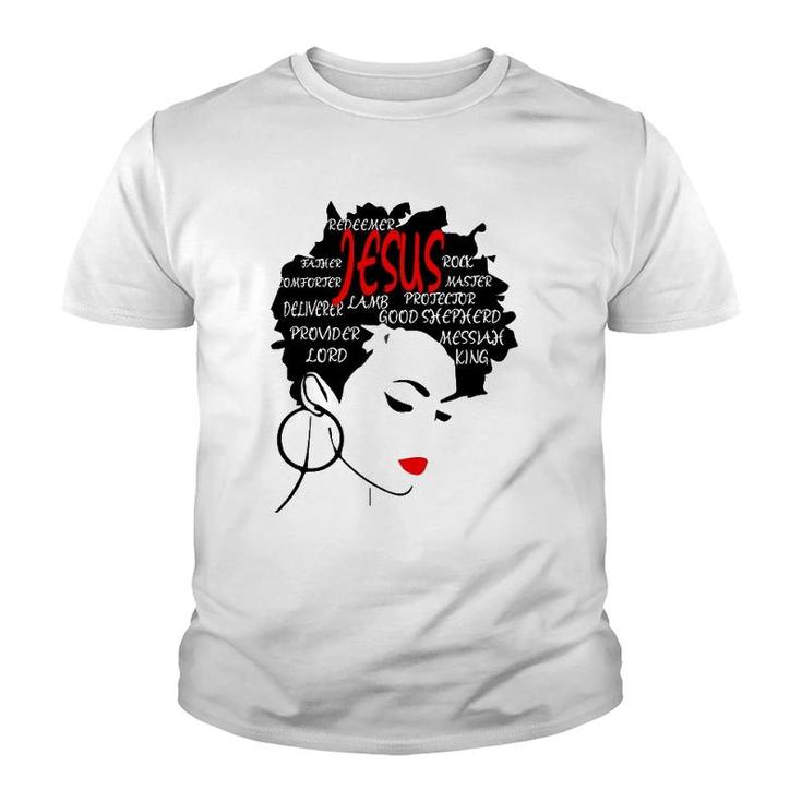 Word Art Hairchristian Fashion Gifts Youth T-shirt