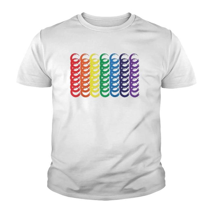 World Gay Pride Equality & Unity Lgbtqia Love Rainbow Flag  Youth T-shirt