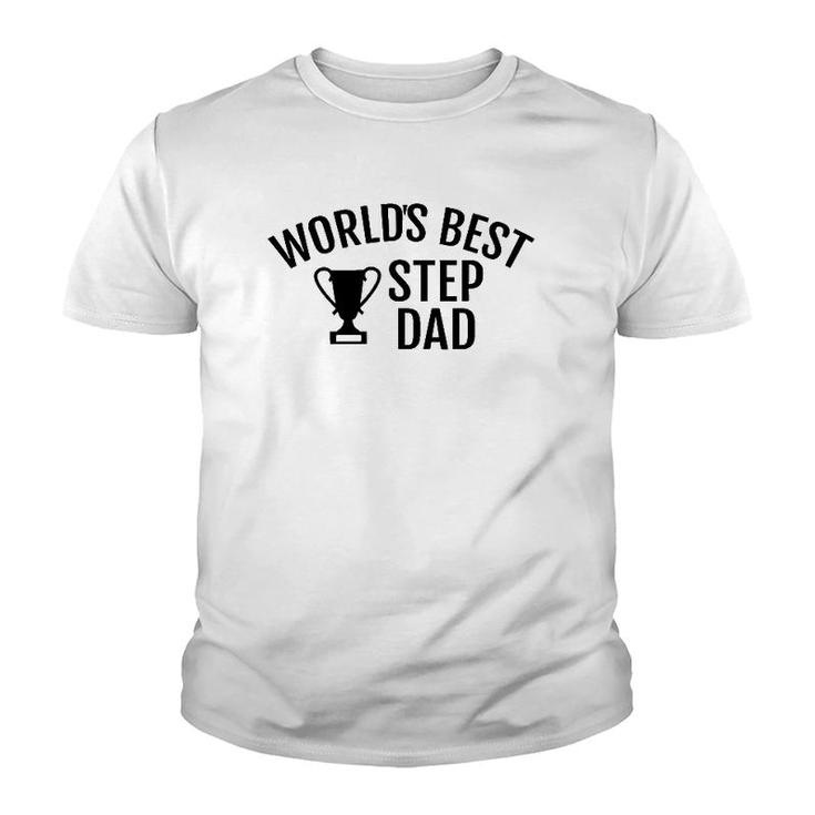 World's Best Step Dad Trophy  Father's Day Birthday Gift Youth T-shirt