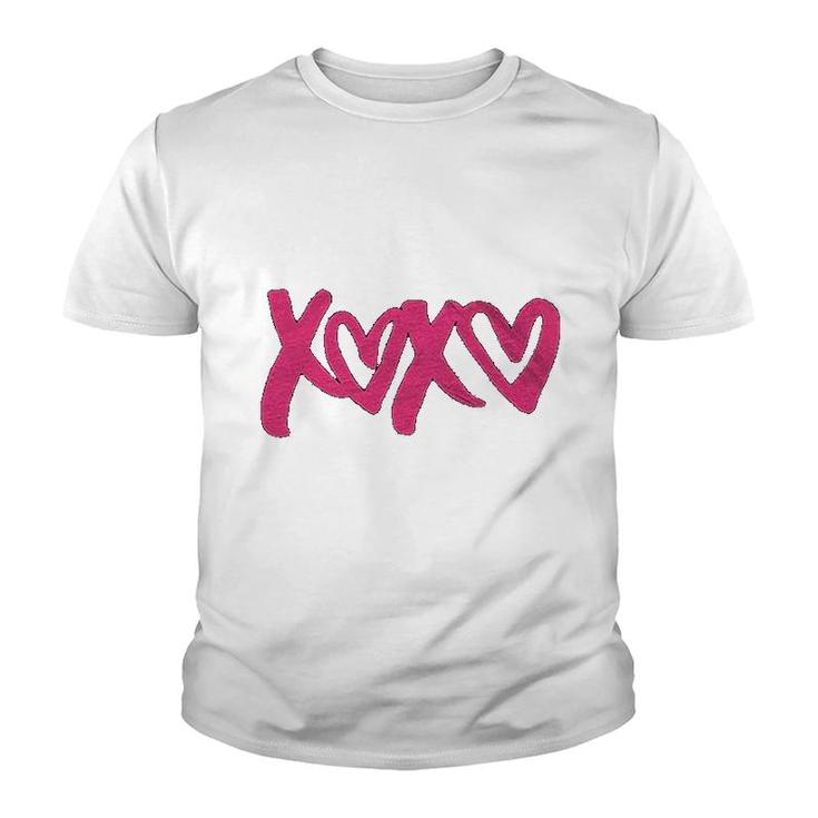 Xoxo Hugs And Kisses Valentine Youth T-shirt