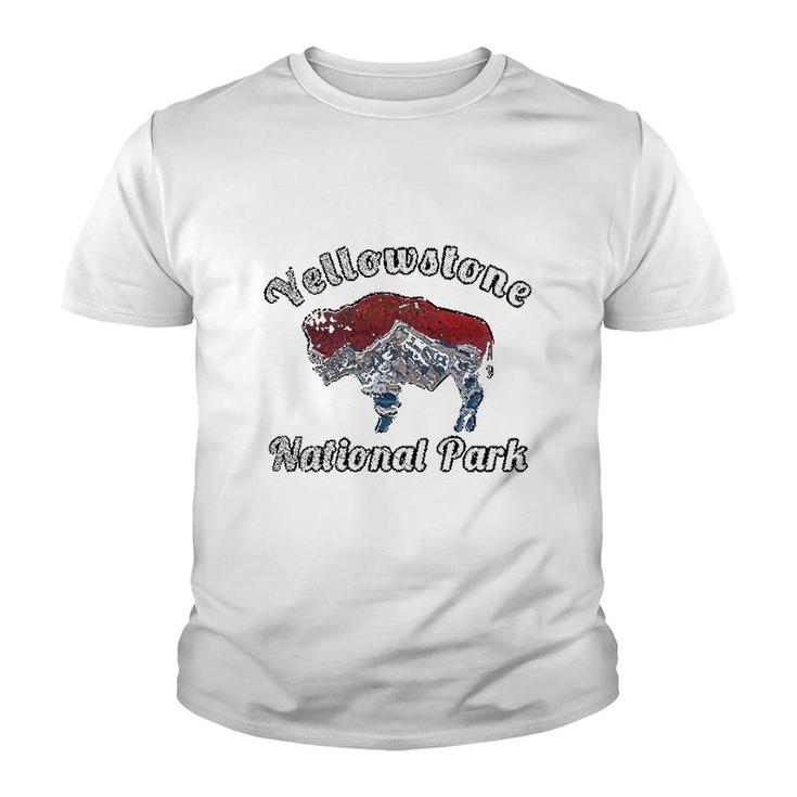 Yellowstone National Park Flag Inspired Youth T-shirt
