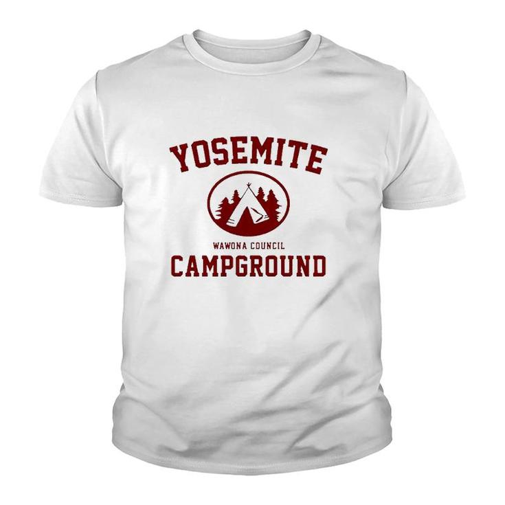 Yosemite Campground California Camping Lover Gift Youth T-shirt