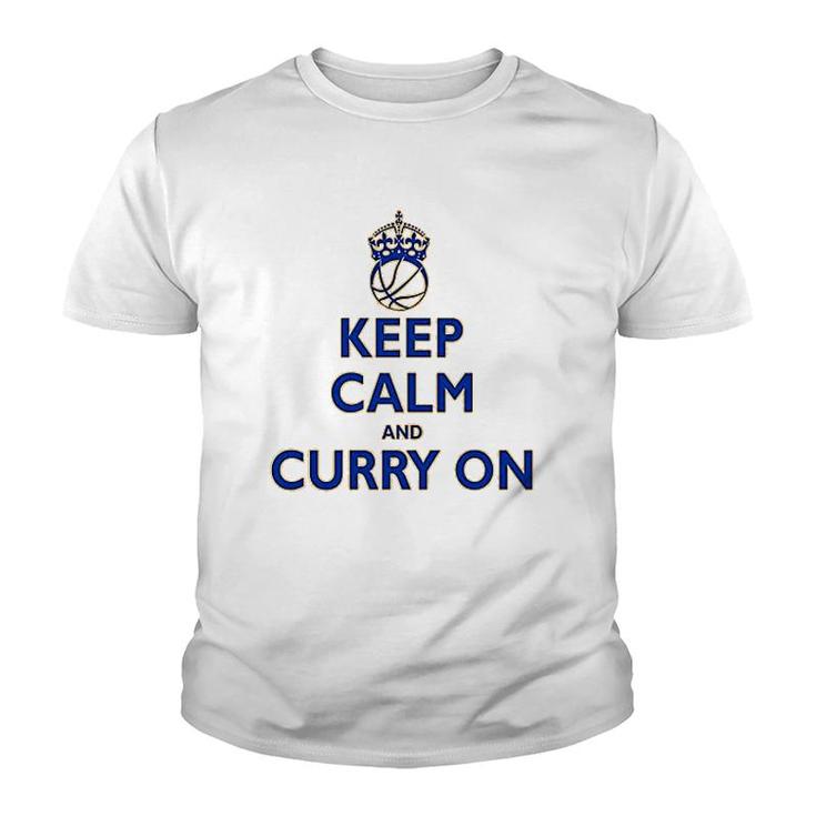 Youth Keep Calm And Curry On Youth T-shirt