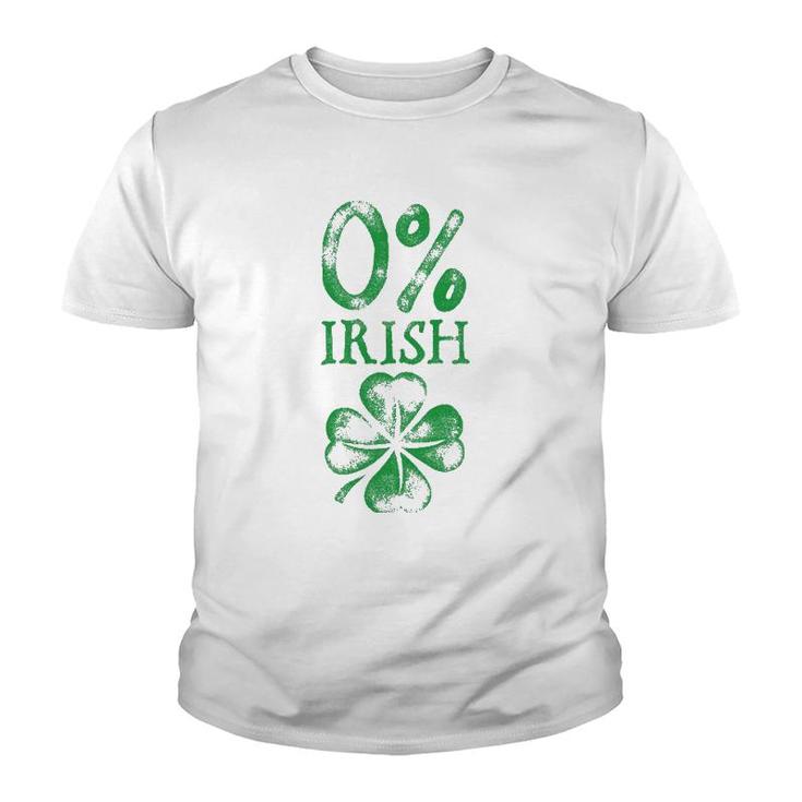 Zero Percent Irish St Patrick's Day Men Women Shamrock Gifts Youth T-shirt