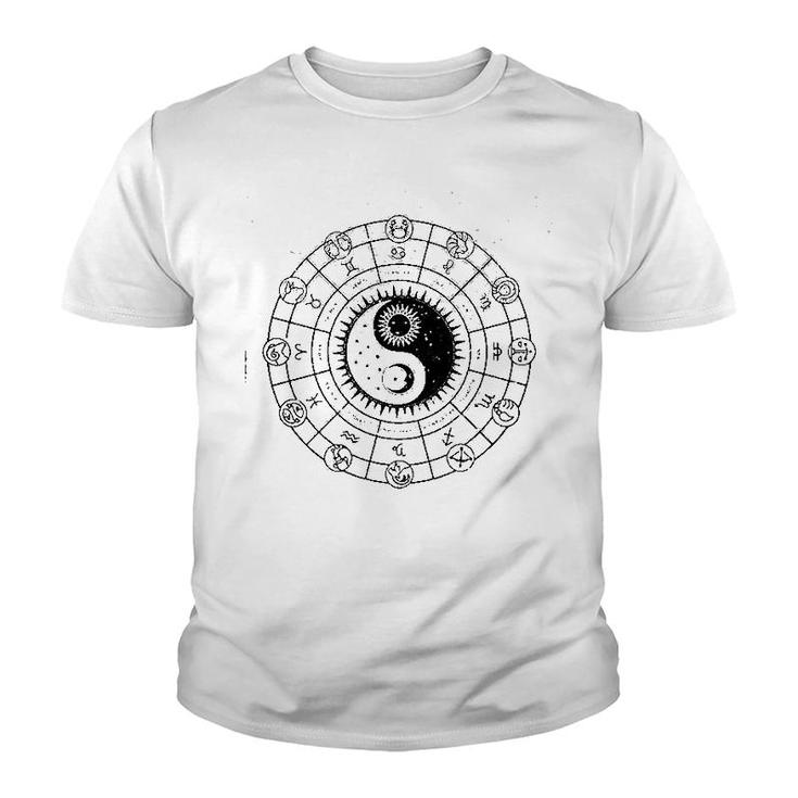 Zodiac Wheel Astrology Youth T-shirt