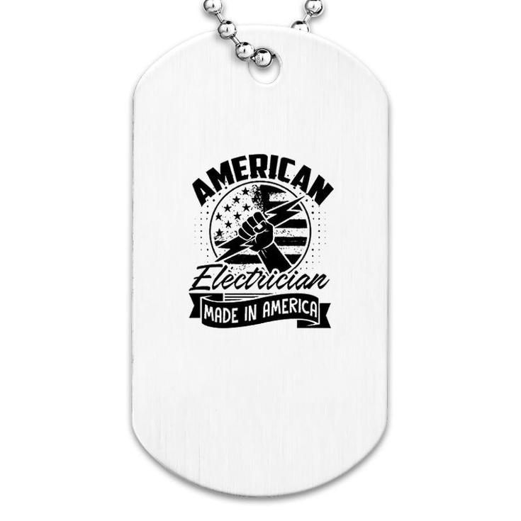 American Electrician Made In America Dog Tag
