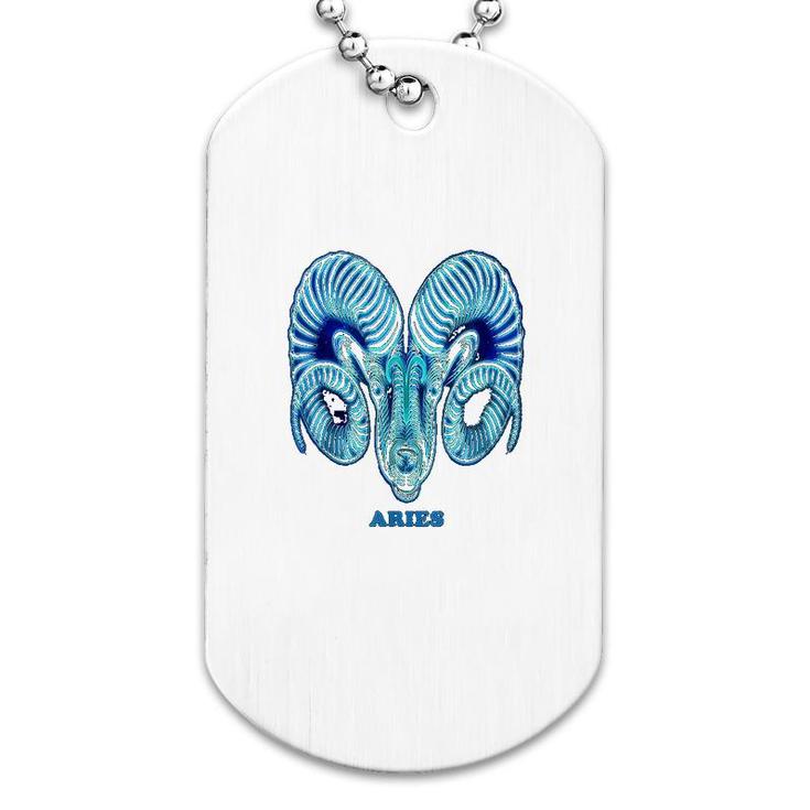 Aries Personality Astrology Zodiac Sign Horoscope Design Dog Tag