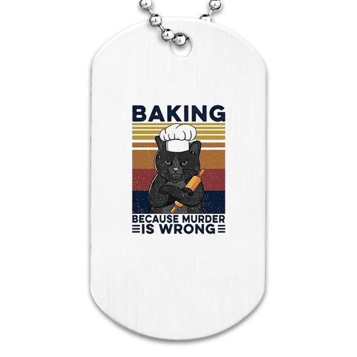Baking Black Cat Dog Tag