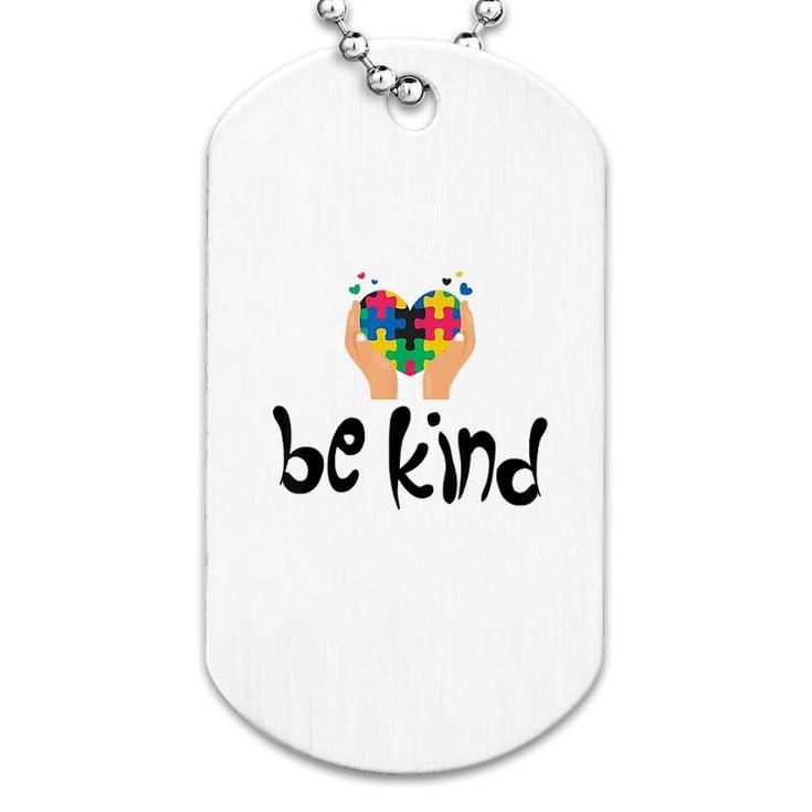Be Kind Love Heart Dog Tag