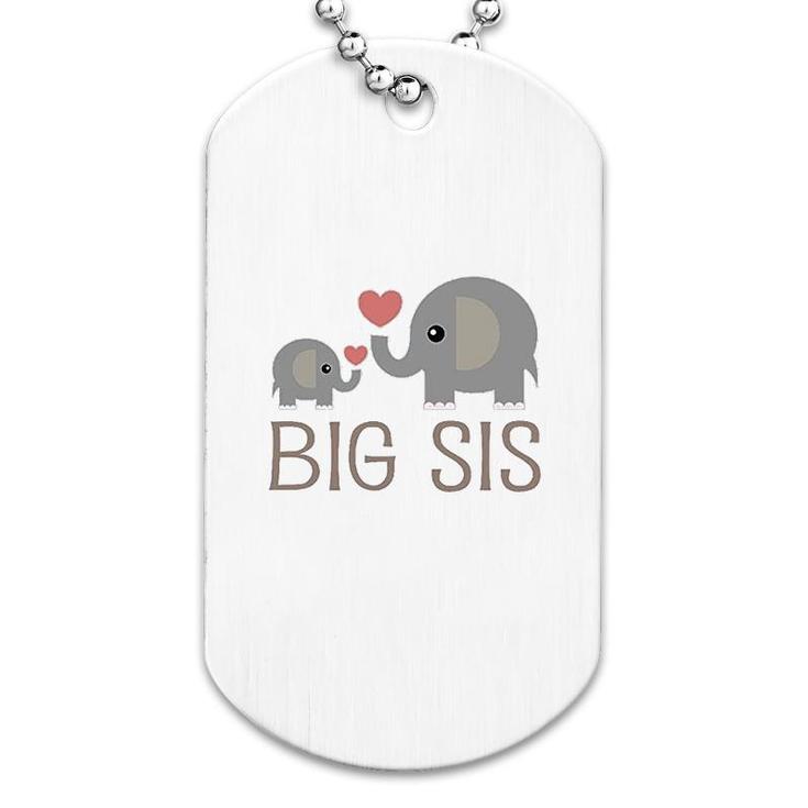 Big Sis Elephant Dog Tag