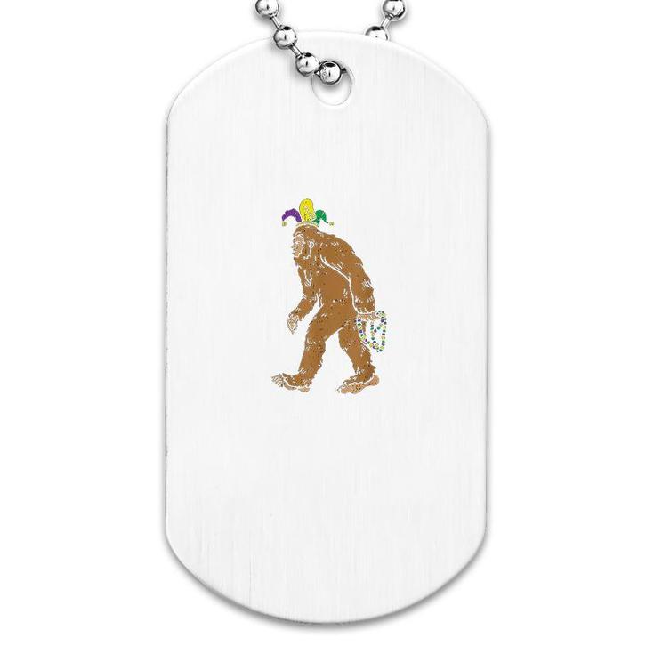 Bigfoot Sasquatsh Jester Hat Beads Dog Tag
