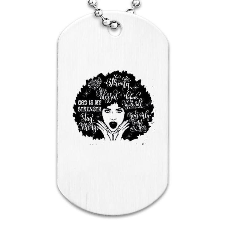 Black History Educated Black Queen Dog Tag
