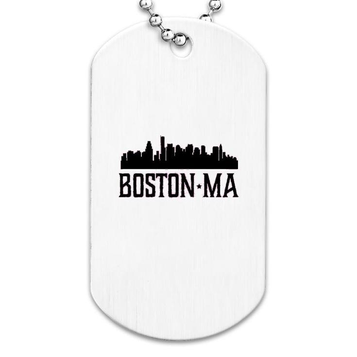 Boston Massachusetts Skyline City Dog Tag