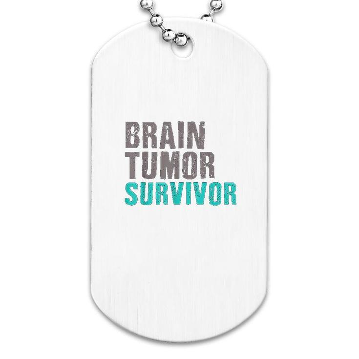 Brain Tumor Survivor Awareness Surgey Dog Tag