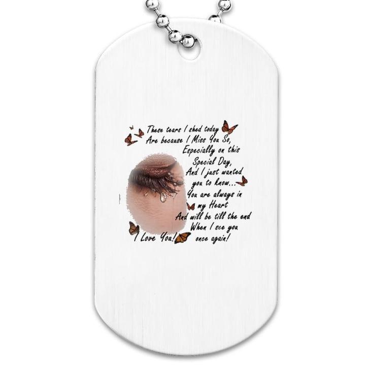 Butterfly I Love You Dog Tag