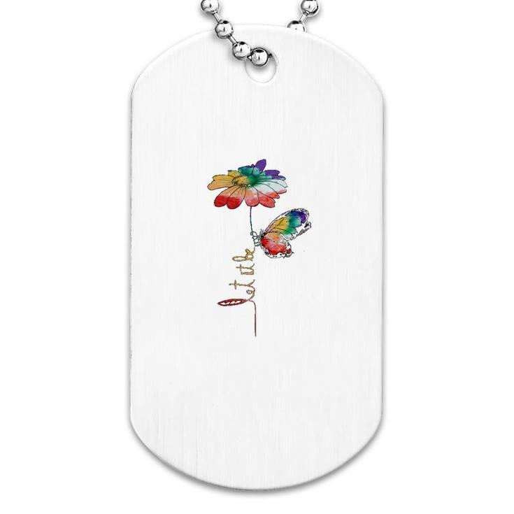 Butterfly Let It Be Classic Dog Tag