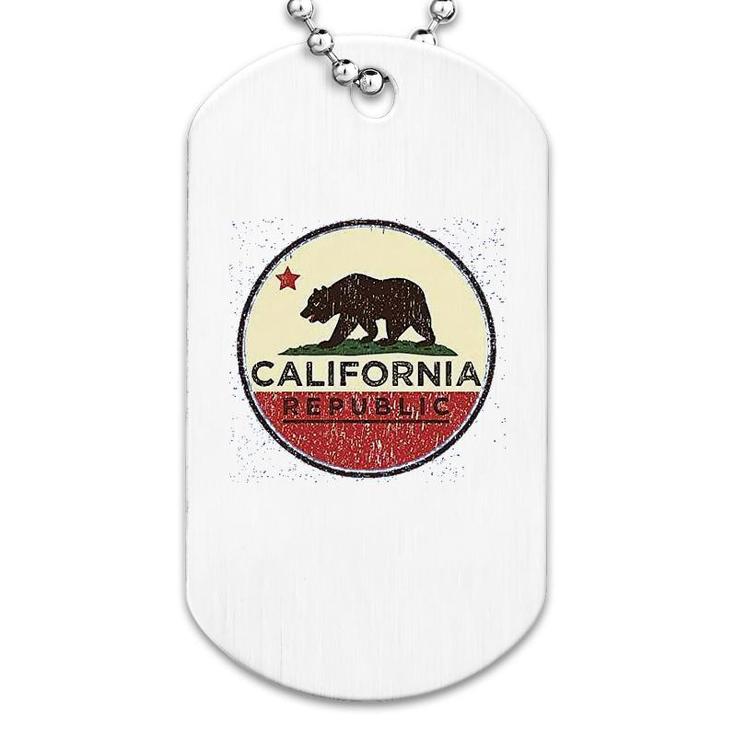 California State Flag Republic Los Angeles Bear Dog Tag
