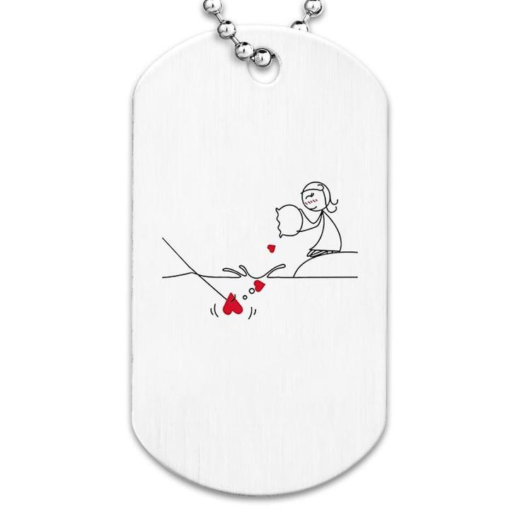 Catch My Heart Couples Funny Dog Tag
