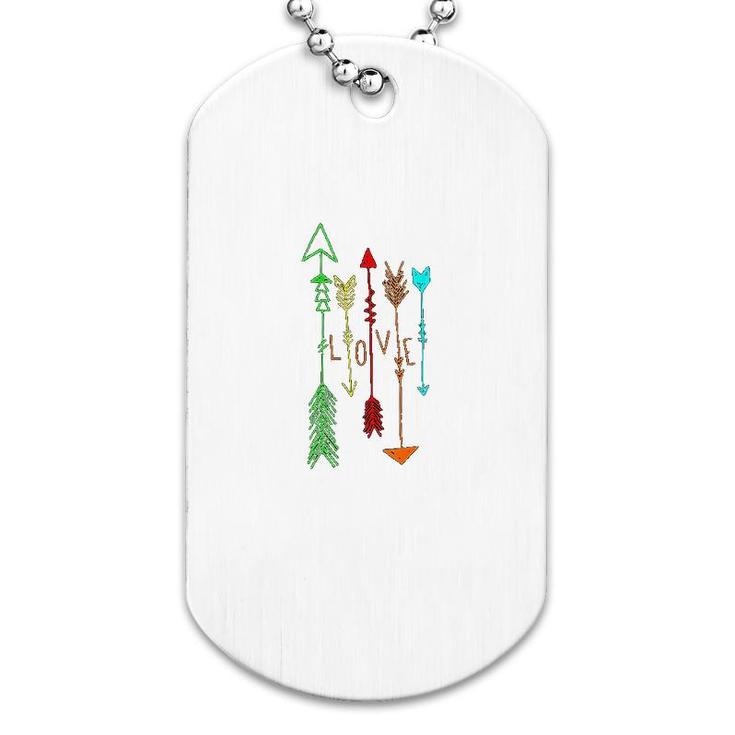 Colorful Love Dog Tag