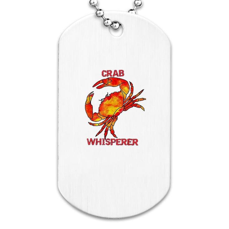 Cool Crab Whisperer Crabbing Dog Tag