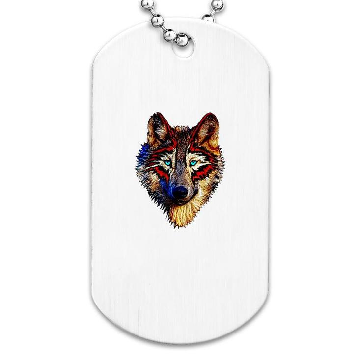 Cool Wolf Dog Tag