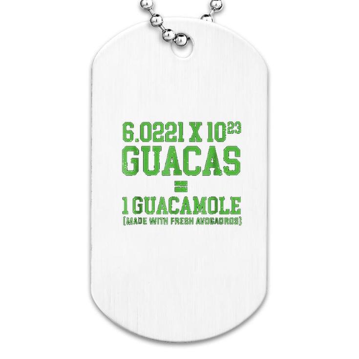 Cute Avocado  Avogadros Number Guacamole Dog Tag