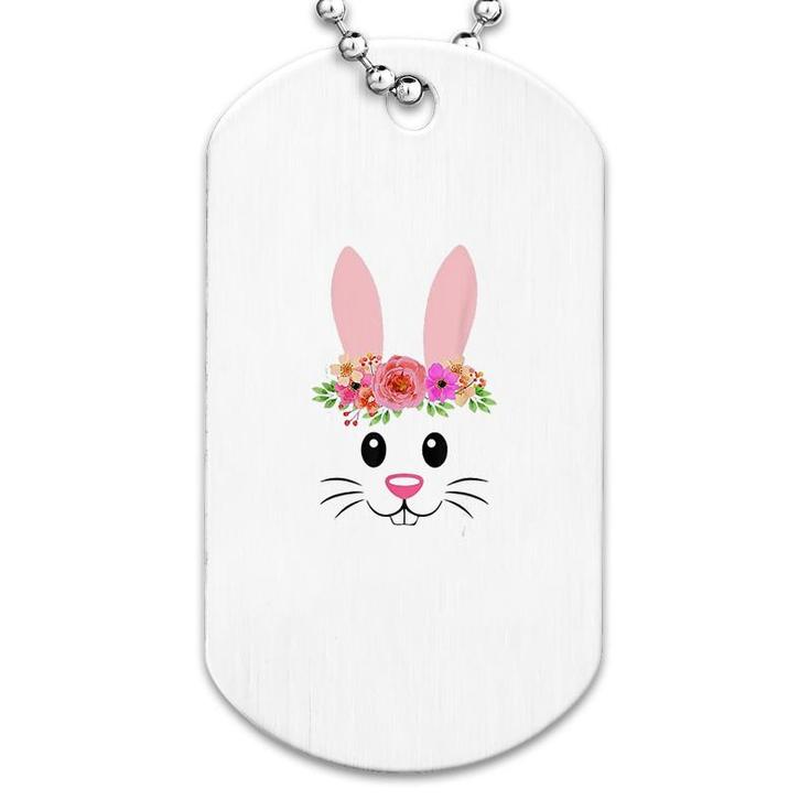 Cute Easter Bunny Face Dog Tag