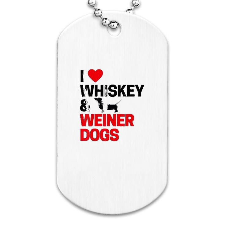 Dachshund Gifts I Love Whiskey Dog Tag