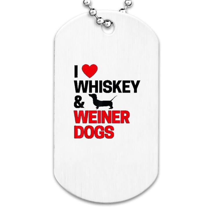 Dachshund Gifts I Love Whiskey Lovers Dog Tag