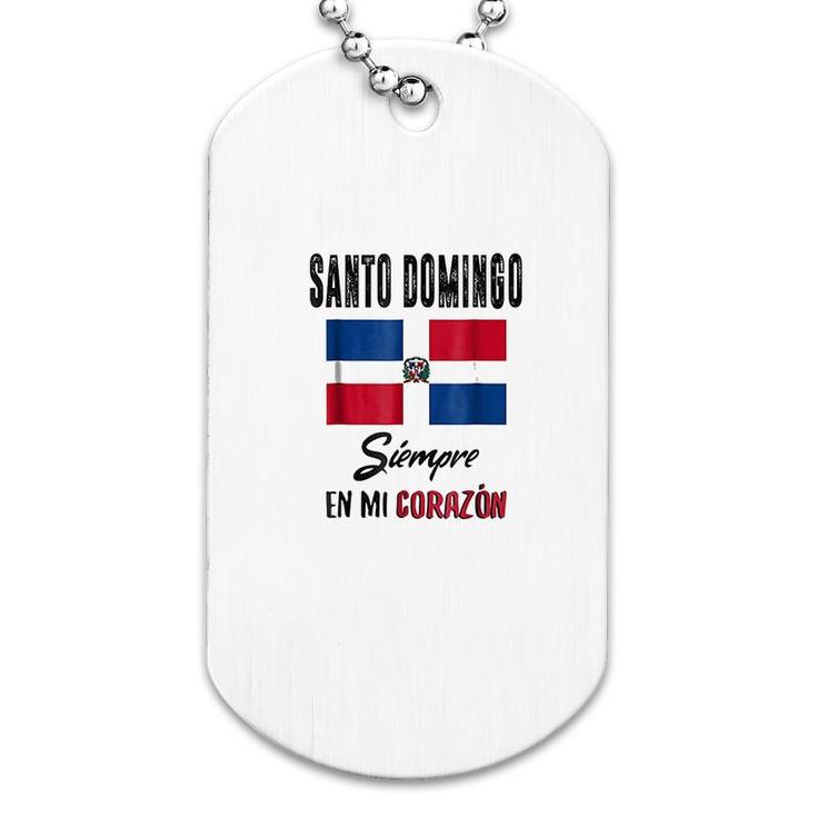 Dominican Republic Santo Domingo Flag Beach Souvenirs Dog Tag