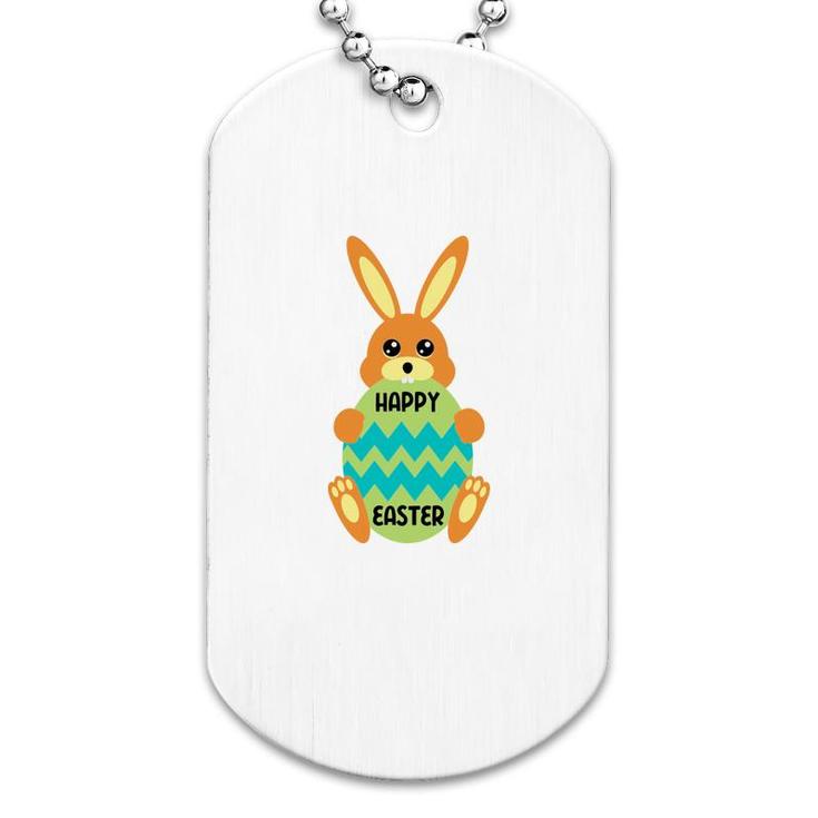 Egg Bunny Happy Easter Dog Tag Egg Bunny Happy Easter Dog Tag