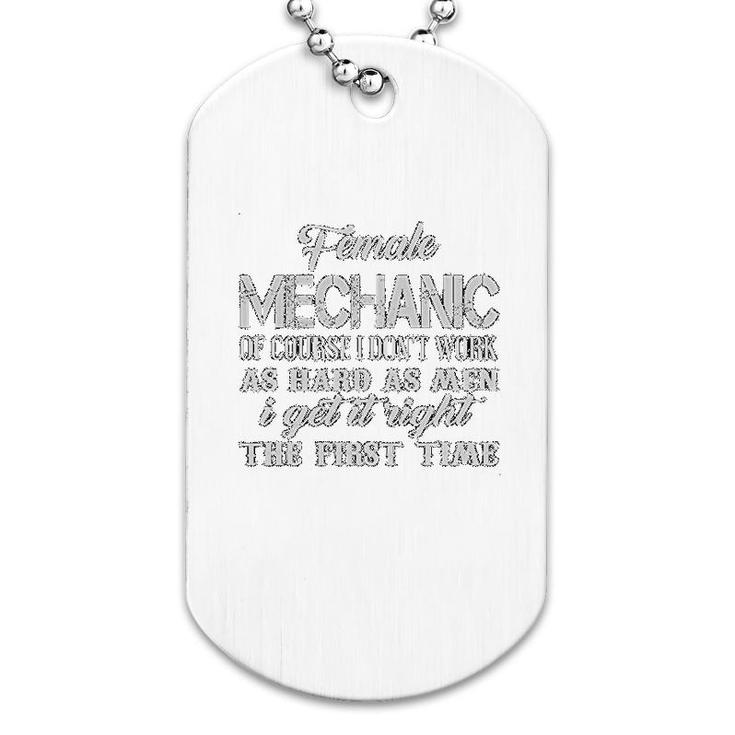 Female Mechanical Engineer Of Course Dog Tag