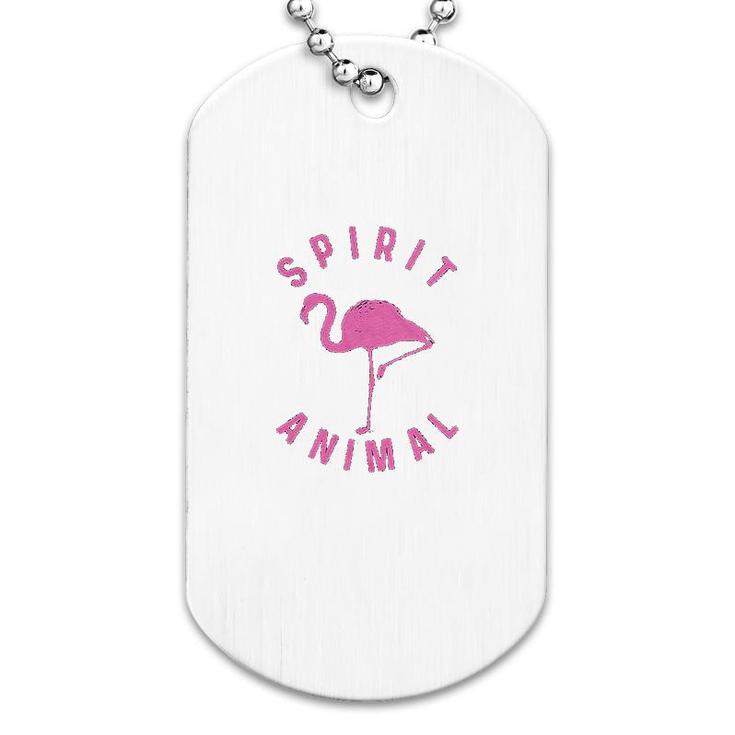 Flamingo Spirit Animal Dog Tag
