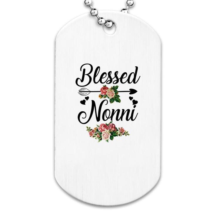 Flower Blessed Nonni Dog Tag