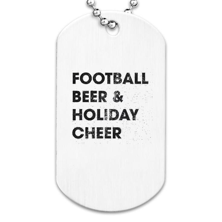 Football Beer Holiday Cheer Dog Tag