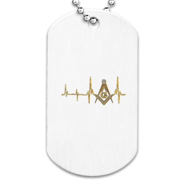 Freemason Heartbeat Masonic Heartbeat Dog Tag