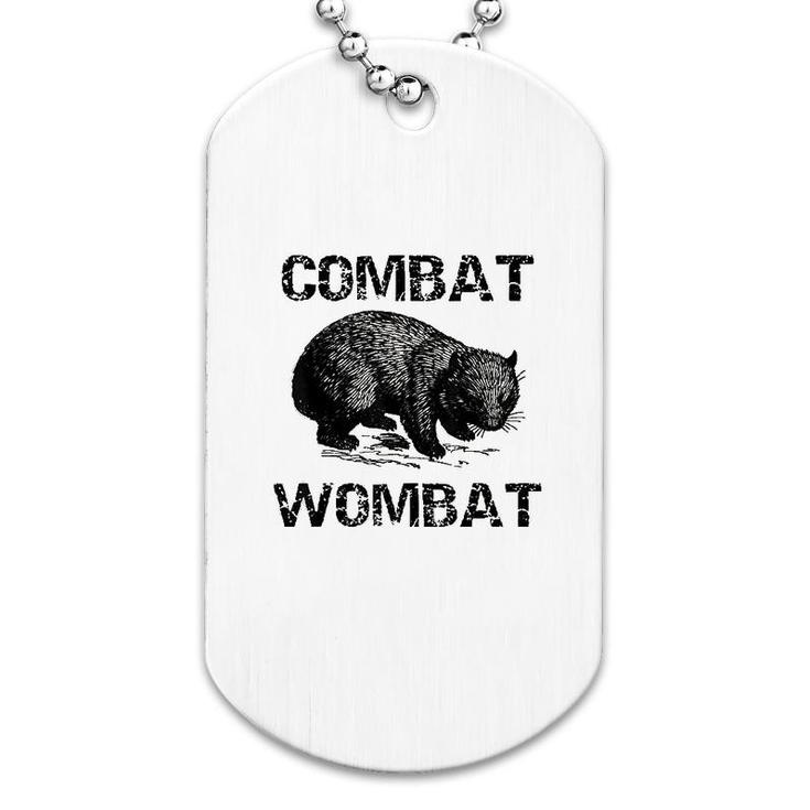 Funny Combat Wombat Graphic Gift Dog Tag
