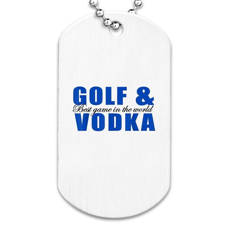 Golf And Vodka Dog Tag