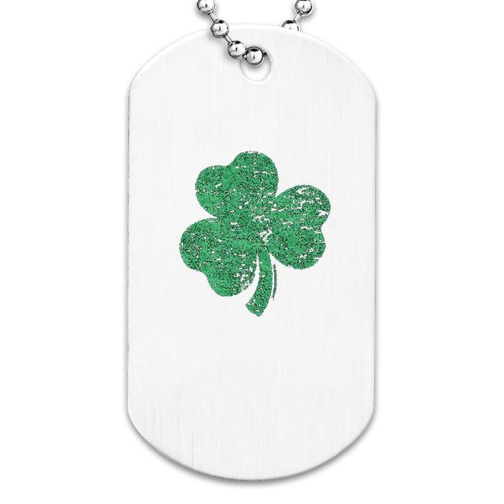 Green Shamrock Saint Patricks Day Dog Tag
