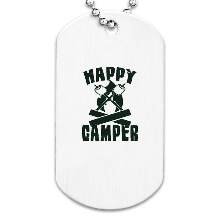 Happy Camper Dog Tag
