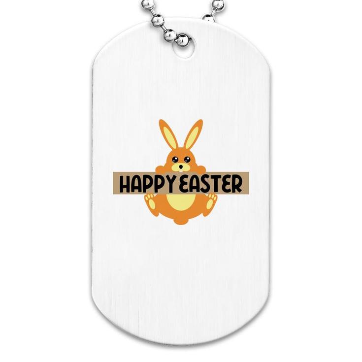 Happy Easter With Bunny Dog Tag
