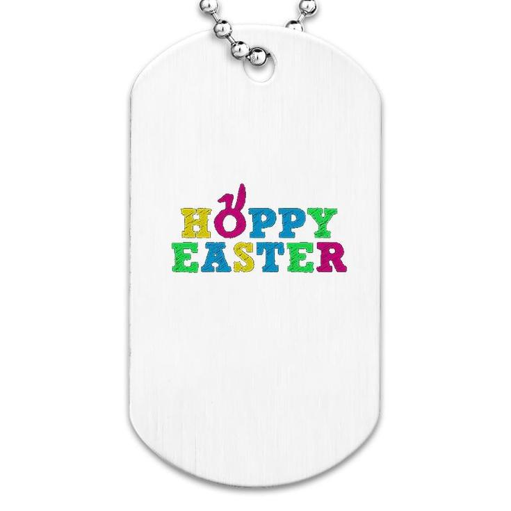 Hoppy Easter Happy Easter Cute Colorful Dog Tag