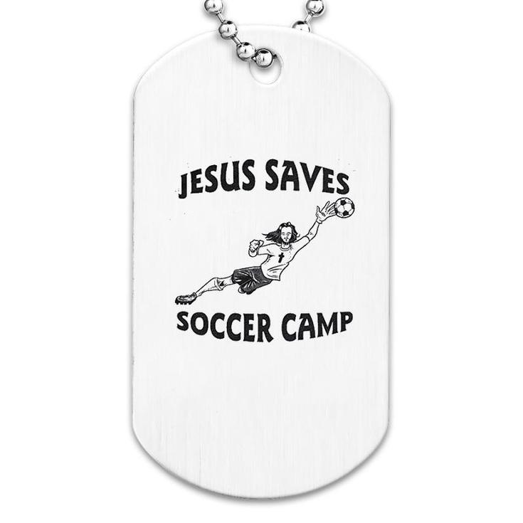 Jesus Saves Soccer Goalie Dog Tag