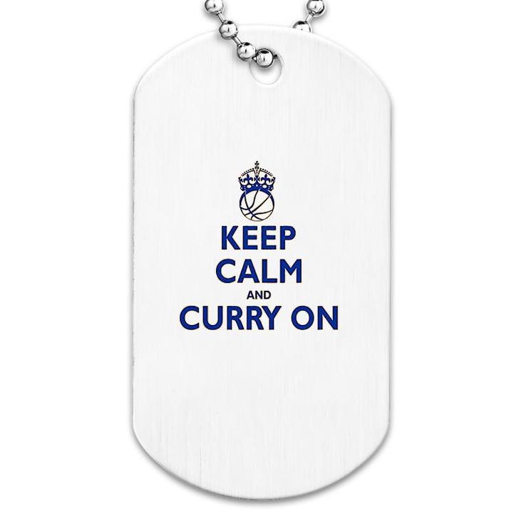 Keep Calm And Curry On Dog Tag