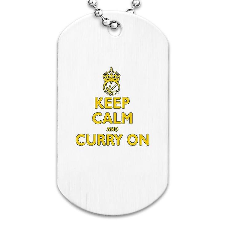 Keep Calm And Curry On Dog Tag